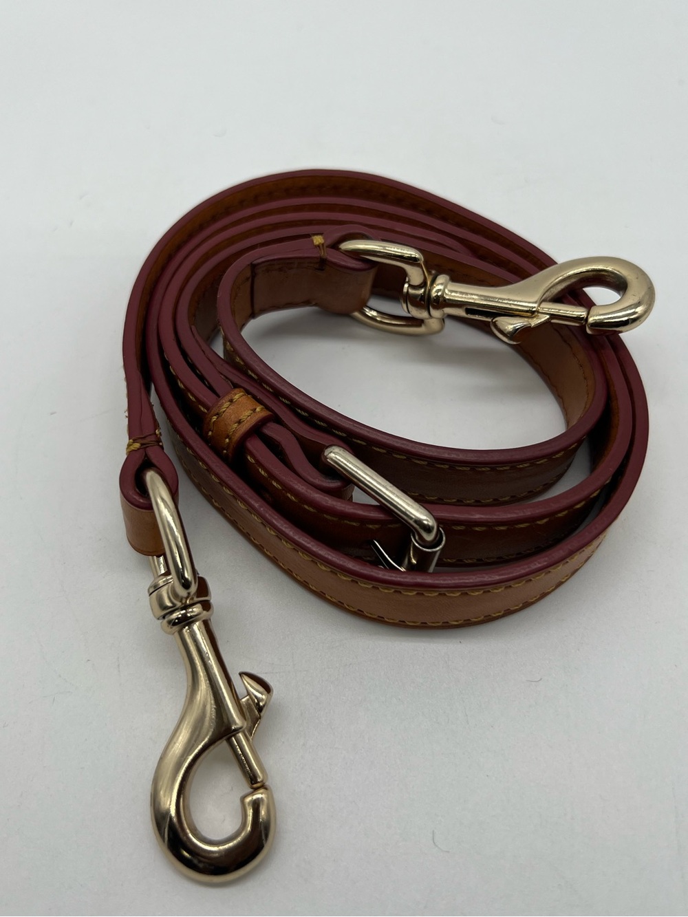 DOONEY & BOURKE Cognac Brown Leather Gold Hardware Replacement Medium Bag Strap